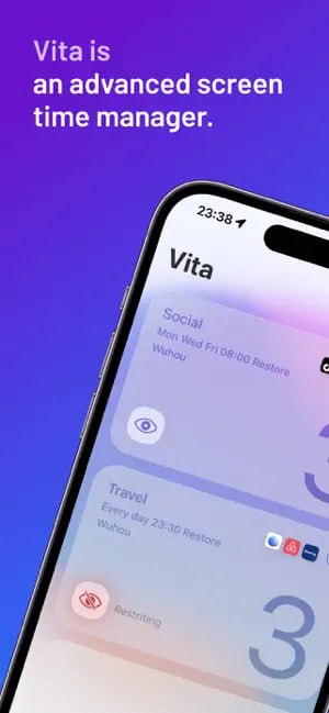 🧭 #应用限免 📂 软件名称：Vita 🍏 支持平台：#iOS 16.0+ 📊 软件价格：内购限免 🪟 软件简介：一款一键隐藏应用的工具，还可以伪装应用，把VPN伪装成反诈可好🌝还可以根据时间或地点来进行隐藏