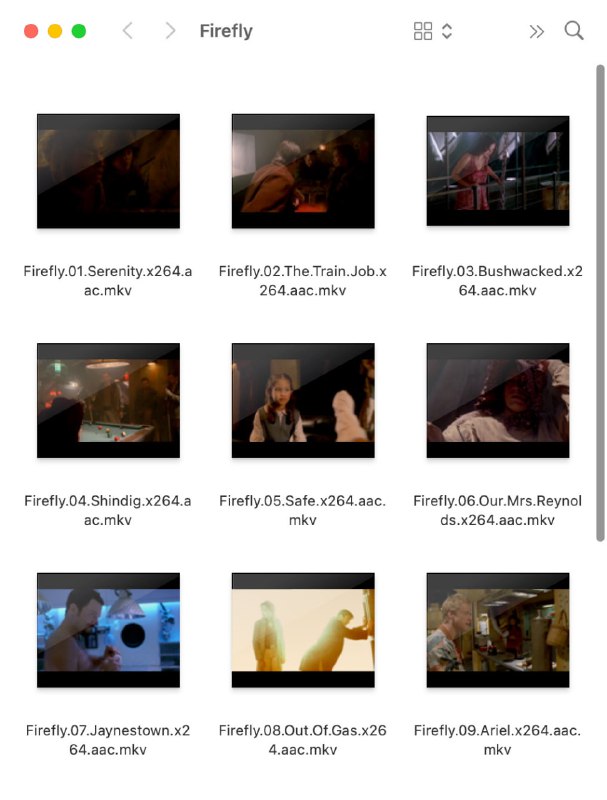 🧭 #优质应用 📂 软件名称：QLVideo 🍏 支持平台：#macOS  📊 软件价格：免费 🪟 软件简介：一款Finder增强插件，允许Finder显示大多数视频文件的缩略图、静态QuickLook预览、封面艺术和元数据