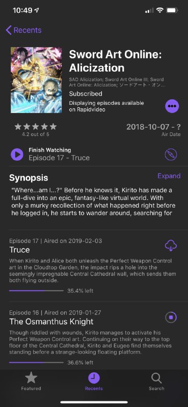 🧭 #优质应用 📂 软件名称：NineAnimator 🍏 支持平台：#iOS #macOS 📊 软件价格：免费 🪟 软件简介：一款免费开源的动漫观看应用
