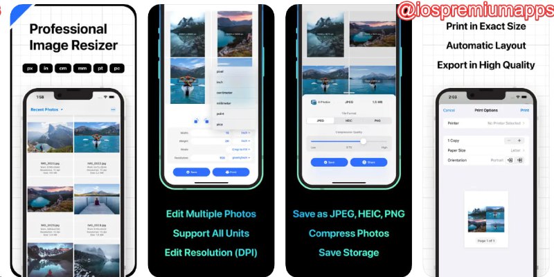 📌 #优质应用☺️ 软件名称：Resize Picture☺️ 支持平台：#iOS💸 软件价格：免费⚙️ 软件功能：图像尺寸调整📝 软件简介：一款快速调整和压缩多张照片的软件，可以节省设备存储空间，并将您的照片转换为兼容格式（JPEG、PNG、HEIC）易于导出🔗 软件下载：点击下载📢 频道   ✈️ 群聊   📬 投稿   💵 合作