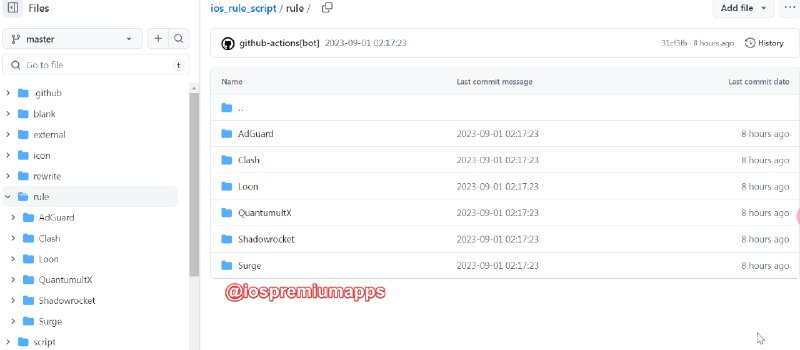 🆔  网站名称：ios_rule_script⭐️  网站功能：规则脚本📁  网站简介：一个脚本仓库，为多种网络代理工具提供了一系列规则文件和脚本，以满足不同的网络流量管理需求