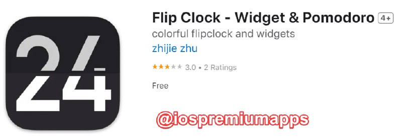 📌 #应用限免☺️ 软件名称：Flip Clock☺️ 支持平台：#iOS📊 软件大小：2.7M💸 软件价格：￥6→0 💸 内购价格：免费⚙️ 软件功能：翻页时钟📝 软件简介：一款翻页时钟，国区限免结束，美区还在限免中