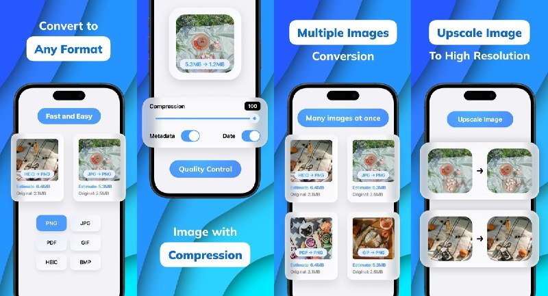 🧭 #应用限免📂 软件名称：Image Converter!🍏 支持平台：#iOS 15.6+📊 软件价格：免费🪟 软件简介：图片格式转换与压缩工具，支持 JPG、PNG、HEIC、PDF 等格式转换，可批量处理多张图片、调节压缩程度，并提供图片放大和处理前后对比功能