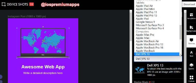 🆔  网站名称：Device Shots⭐️  网站功能：截屏套壳📁  网站简介：一款截屏套壳工具