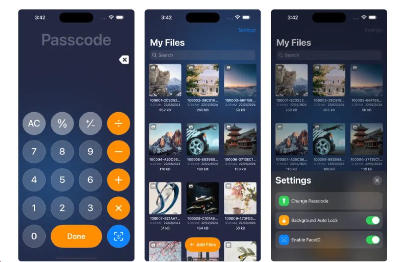 📌 #应用限免☺️ 软件名称：Hidden Calculator☺️ 支持平台：#iOS 17.0+💸 软件价格：内购限免⚙️ 软件功能：文件隐藏📝 软件简介：一款隐私保护应用，外表看似普通的计算器