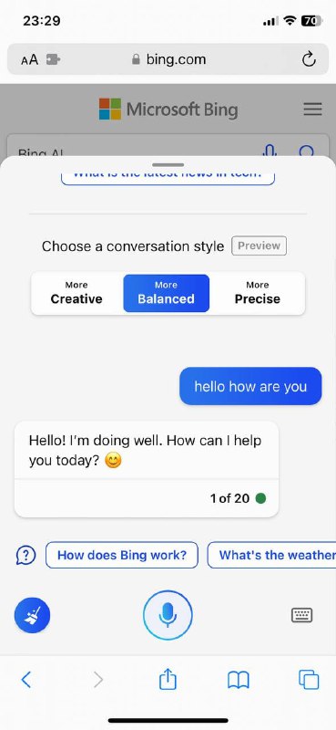 🆔  插件名称：Bing AI⭐️  插件功能：将safari伪装成Edge浏览器➡️  支持平台：#Loon📁  插件简介：将safari伪装成Edge浏览器，以便绕过BingAI的使用限制