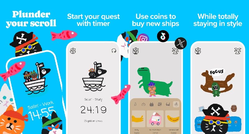 🧭 #应用限免📂 软件名称：Pirates: Screen Time Control🍏 支持平台：#iOS 17.0+📊 软件价格：内购限免🪟 软件简介：一款海盗主题的屏幕时间管理应用