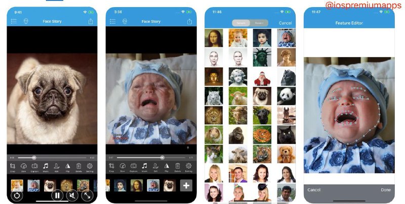 📌 #应用限免☺️ 软件名称：Face Story Pro - morph face☺️ 支持平台：#iOS💸 软件价格：¥18.00 -> ¥0.00⚙️ 软件功能：换脸📝 软件简介：一款有趣的换脸程序，可以将用户自己或朋友的面部转换为不同的角色或动物，并创建面部变形的视频