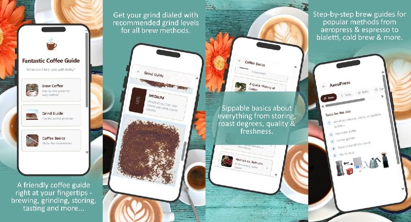 🧭 #应用限免📂 软件名称：Fantastic Coffee Guide🍏 支持平台：#iOS 15.0+📊 软件价格：免费🪟 软件简介：一款咖啡入门指南应用，从选豆、储存、研磨到冲煮分步教学，内置冲煮配方、研磨度参考、批量冲煮计算器与 ROI 计算器