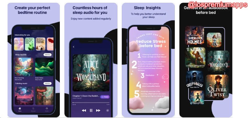📌 #应用限免☺️ 软件名称：Yawn: Sleep Sounds, Audiobooks☺️ 支持平台：#iOS💸 软件价格：内购限免⚙️ 软件功能：助眠📝 软件简介：一款提供睡眠音频内容的应用程序，提供了100多种种睡眠故事、舒缓音乐和有声书等睡眠音频选项，可根据用户的喜好进行选择