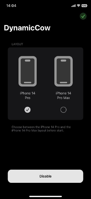🆔  软件名称：DynamicCow⭐️  软件功能：灵动岛➡️  支持平台：#iOS📁  软件简介：DynamicCow 使用 MacDirtyCow 漏洞在每台运行 iOS 16.0 - 16.1.2 的设备上启用灵动岛