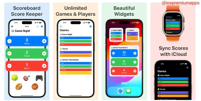 📌 #应用限免 ☺️ 软件名称：Keep Score☺️ 支持平台：#iOS💸 软件价格：¥18.00 -> ¥0.00⚙️ 软件功能：计分板📝 软件简介：一款用于记录比赛或活动分数的实用工具