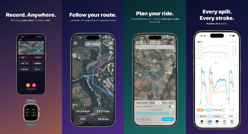 🧭 #应用限免📂 软件名称：Trckify🍏 支持平台：#iOS 17.0+📊 软件价格：免费🪟 软件简介：面向骑行、徒步、跑步和划船的运动记录工具，支持路线规划、偏航提醒、实时速度与心率记录，以及三维地形和轨迹分析；可导入导出 GPX、FIT，并将运动记录同步至 Strava 或 Concept2