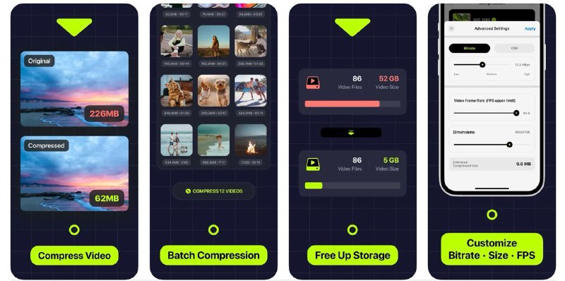 📌 #应用限免☺️ 软件名称：Video Compressor☺️ 支持平台：#iOS💸 软件价格：¥15.00 -> ¥0.00⚙️ 软件功能：视频压缩📝 软件简介：一款视频压缩应用，允许用户在设备上压缩视频以节省存储空间，而不会影响内容的质量