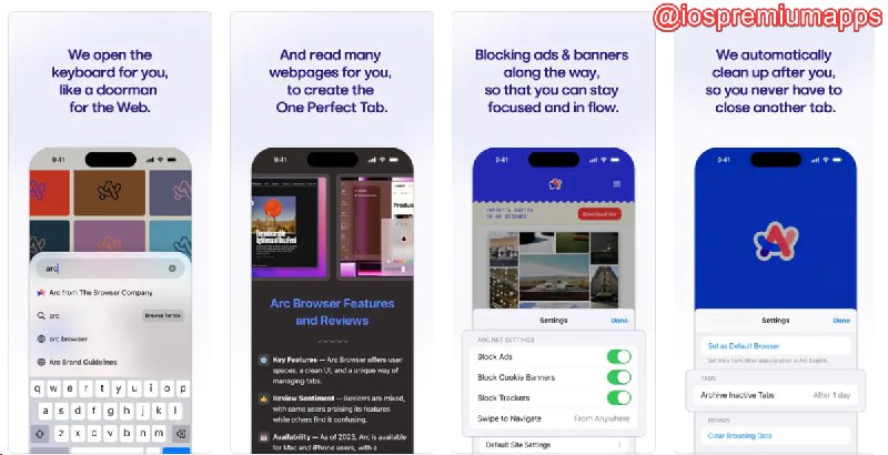 📌 #优质应用☺️ 软件名称：Arc Search☺️ 支持平台：#iOS💸 软件价格：免费⚙️ 软件功能：浏览器📝 软件简介：号称Chrome平替的Arc浏览器手机版，无需登录即可使用，目前具有阻止广告和追踪器，浏览并摘要网页内容等基本功能，主要是颜值高🔗 软件下载：点击下载📢 频道   ✈️ 群聊   📬 投稿   💵 合作