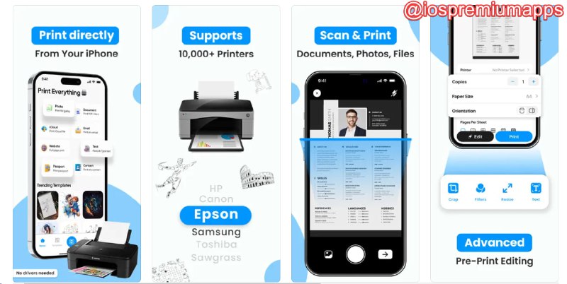 📌 #应用限免 ☺️ 软件名称：Smart Printer App: Air Print☺️ 支持平台：#iOS💸 软件价格：内购限免（点击设置页面Promo）⚙️ 软件功能：文档打印📝 软件简介：一款便捷的打印应用，允许用户从其iOS设备上打印文档，支持安全的文档存储，创建文本文档，以及高级的照片编辑功能