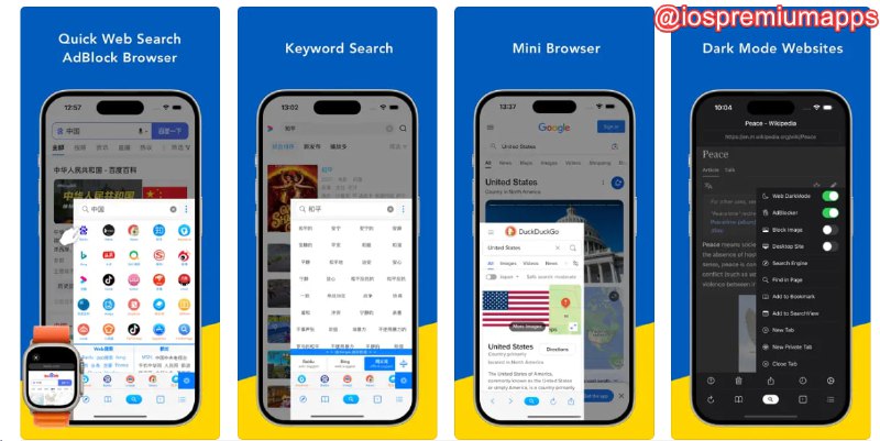 📌 #应用限免☺️ 软件名称：Search Ace - Adblock Browser☺️ 支持平台：#iOS💸 软件价格：¥22.00 -> ¥0.00⚙️ 软件功能：聚合浏览器📝 软件简介：一款专注于网络和关键词搜索的浏览器应用，具有广告拦截和追踪保护等功能，允许用户生成相关关键词并同时搜索多个网站