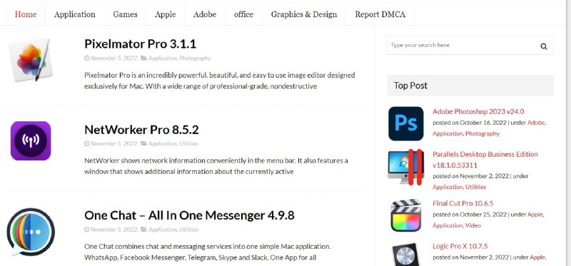【网站名称】MacTorrents【网站功能】Mac破解软件下载【网站简介】一款Mac破解软件下载站
