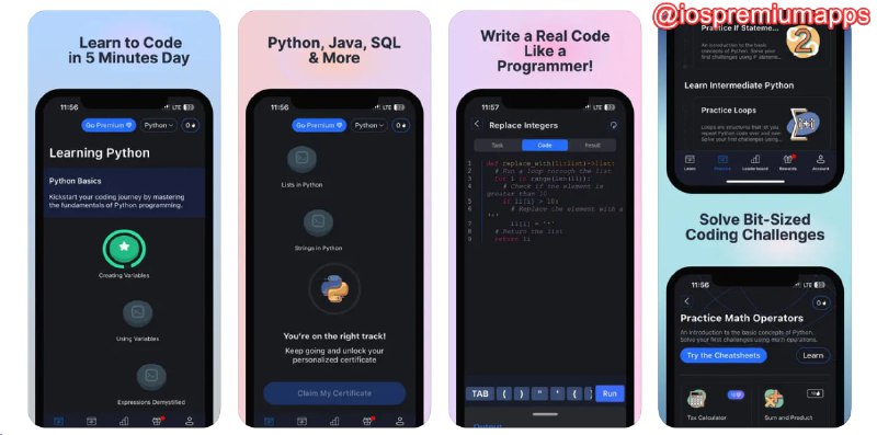 📌 #应用限免☺️ 软件名称：Python, Coding, Code - Codehub☺️ 支持平台：#iOS💸 软件价格：内购限免⚙️ 软件功能：编程学习📝 软件简介：一款编程学习平台