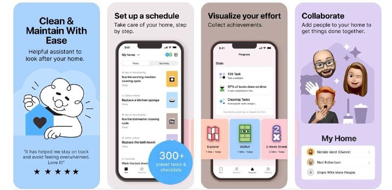 🧭 #应用限免 📂 软件名称：House Keeping Schedule: NN 🍏 支持平台：#iOS 16.4+ 📊 软件价格：内购限免 🪟 软件简介：一款家庭日常清洁管理应用