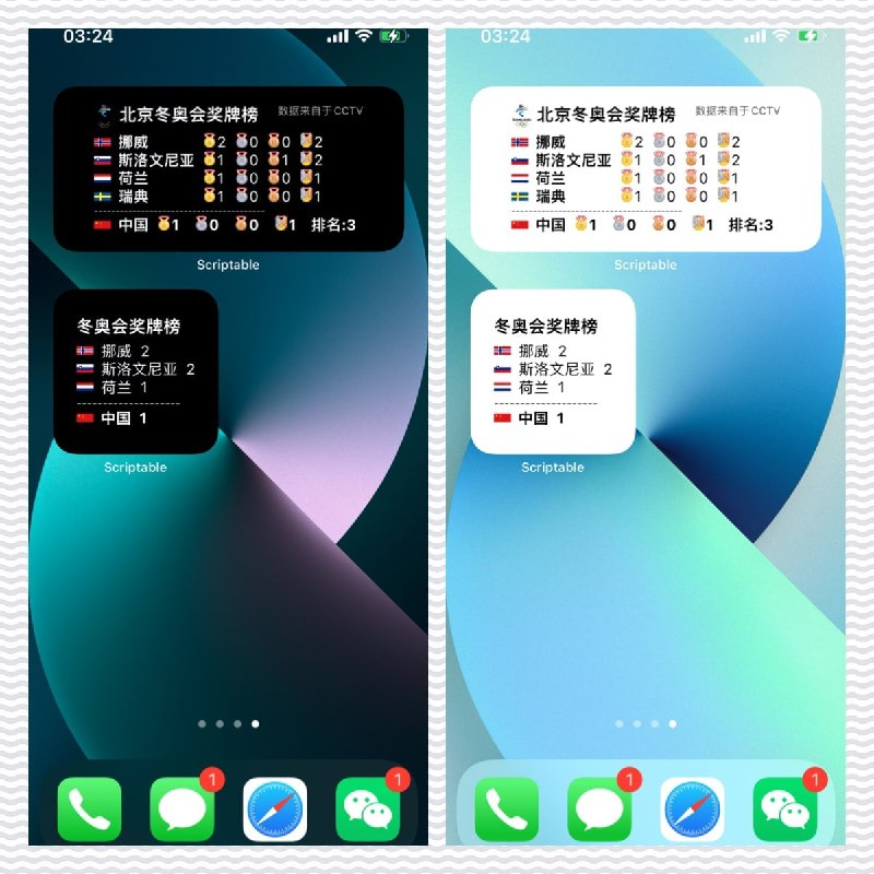 【软件名称】2022北京冬奥会奖牌榜小组件【使用方法】1、下载 scriptable 软件