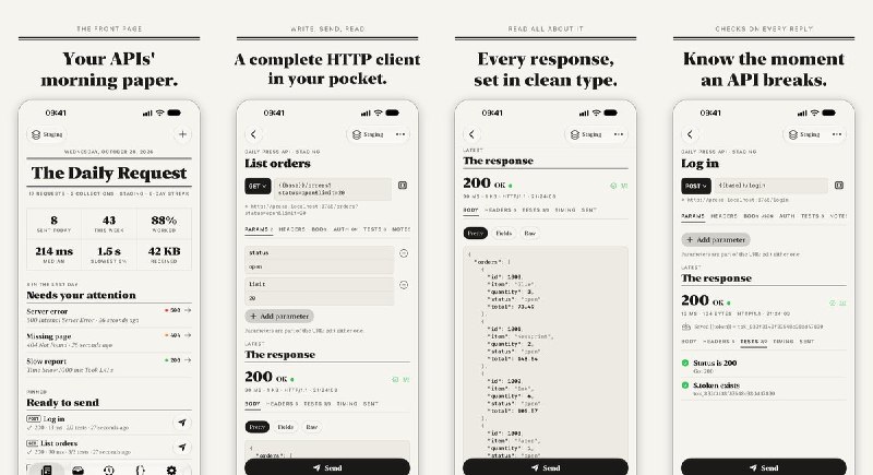 🧭 #应用限免📂 软件名称：API Testing Tool🍏 支持平台：#iOS 26.0+📊 软件价格：免费🪟 软件简介：面向开发者的 HTTP 接口调试工具，支持导入 cURL 与 Postman 集合、切换环境变量、查看响应与耗时，还能串联请求并检查返回结果，适合在手机上排查接口问题