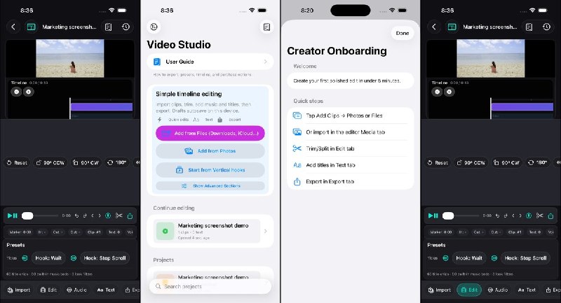 🧭 #应用限免📂 软件名称：MediaUtilityPro - Timeline video editor🍏 支持平台：iOS 15.0+📊 软件价格：免费🪟 软件简介：一款多轨时间线视频剪辑应用，支持片段裁剪、转场、画中画、配音与背景音乐，音乐自动闪避保证人声清晰，可快速导出高清成片