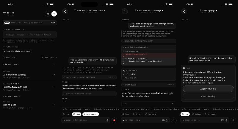🧭 #应用限免📂 软件名称：TethrX-Remote for Grok Build🍏 支持平台：iOS 17.0+📊 软件价格：免费🪟 软件简介：一款Grok Build终端编码代理的原生远程遥控应用，支持实时查看Grok工作、审批工具调用、计划模式与逐文件差异审查，无账号无追踪，通过自建bridge直连