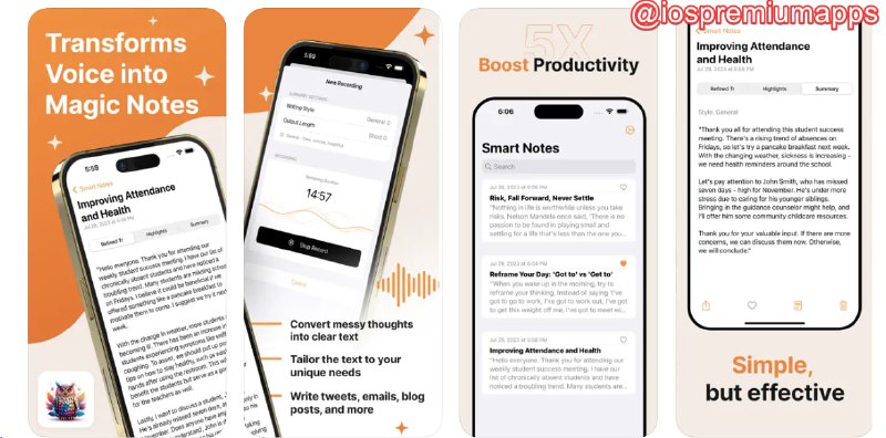 📌 #应用限免☺️ 软件名称：Transcribe AI: Voice to Text☺️ 支持平台：#iOS💸 软件价格：内购限免⚙️ 软件功能：语音转文字📝 软件简介：一款语音转文字的应用程序，该应用提供准确的转录功能，使用人工智能处理内容，并生成重要要点列表和口述内容的摘要版本
