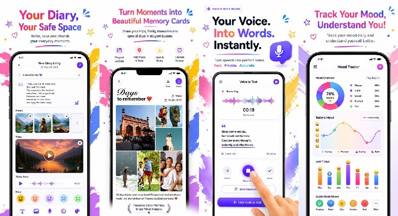 🧭 #应用限免📂 软件名称：Moodnotes: Photo & Video Diary-Journal, Sketch & Voice Notes🍏 支持平台：#iOS 14.0+📊 软件价格：免费🪟 软件简介：一款多媒体日记应用，支持文字、照片、视频与语音笔记记录，附带涂鸦与心情记录功能，可密码锁定保护隐私