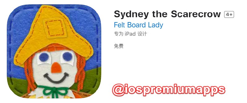 📌 #应用限免☺️ 软件名称：Sydney the Scarecrow☺️ 支持平台：#iOS📊 软件大小：63.6M💸 软件价格：￥12→0💸 内购价格：无⚙️ 软件功能：儿童故事📝 软件简介：一款互动儿童故事应用程序，通过生动的场景和互动元素，让孩子们参与其中
