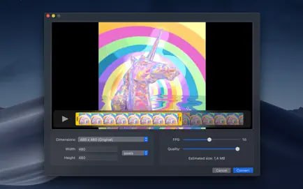 🆔  软件名称：Gifski⭐️  软件功能：视频生成Gif➡️  支持平台：#macOS📁  软件简介：一款将视频转换为高质量的GIF动画的软件