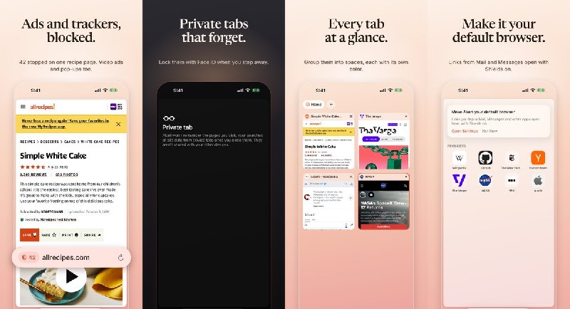🧭 #应用限免📂 软件名称：Akari: Browser with Ad Blocker - Ad-Free Video & Music Playback🍏 支持平台：#iOS 17.0+📊 软件价格：免费🪟 软件简介：一款内置广告与跟踪器拦截的浏览器，支持弹窗拦截、阅读模式、后台音视频播放和画中画，也可用不同空间整理标签页