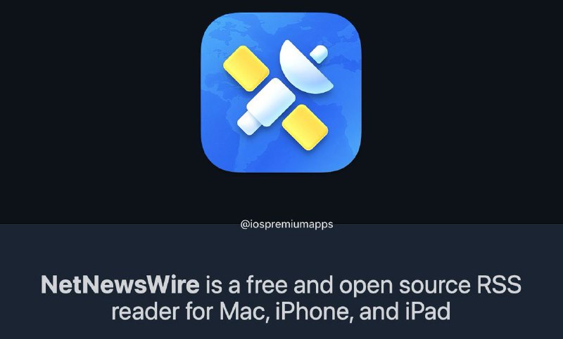 📌 #优质应用☺️ 软件名称：NetNewsWire: RSS Reader☺️ 支持平台：#iOS #MacOS💸 软件价格：免费开源⚙️ 软件功能：RSS阅读器📝 软件简介：一个免费、稳定、可靠的RSS阅读器，页面颜值也还不错，配合 RssHub 食用可获得最佳效果下载地址：点击下载📢 频道   ✈️ 群聊   📬 投稿   💵 合作